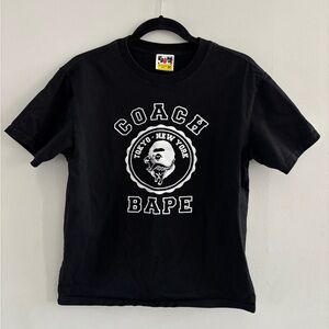 Bape A Bathing Ape X Coach Black T-Shirt Collab Sz. Medium Contemporary Trendy
